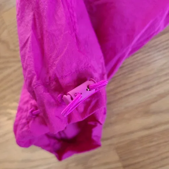 ATHLETA X ALICIA KEY HIGH WAIST UTILITY PANT FUSCHIA CARGO PARACHUTE JOGGER sz 2 - Picture 7 of 9